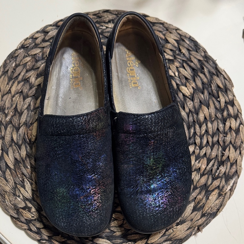 Alegria Black Multicolor Women's Shoes